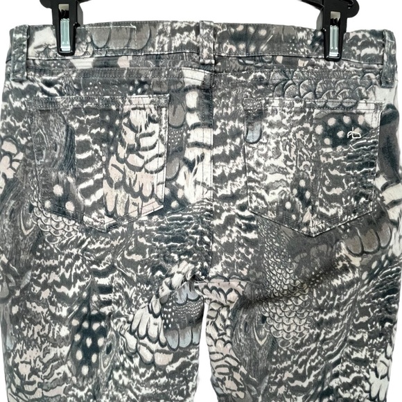 Rag & Bone Feather Print Legging Skinny Jeans Size 27 - Picture 4 of 8